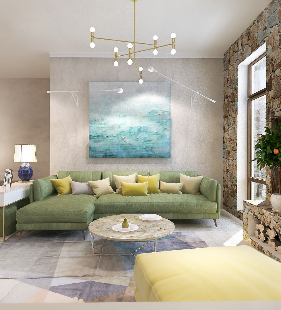 Harmony between colors, Tanya Andreeva Tanya Andreeva Living room Stone