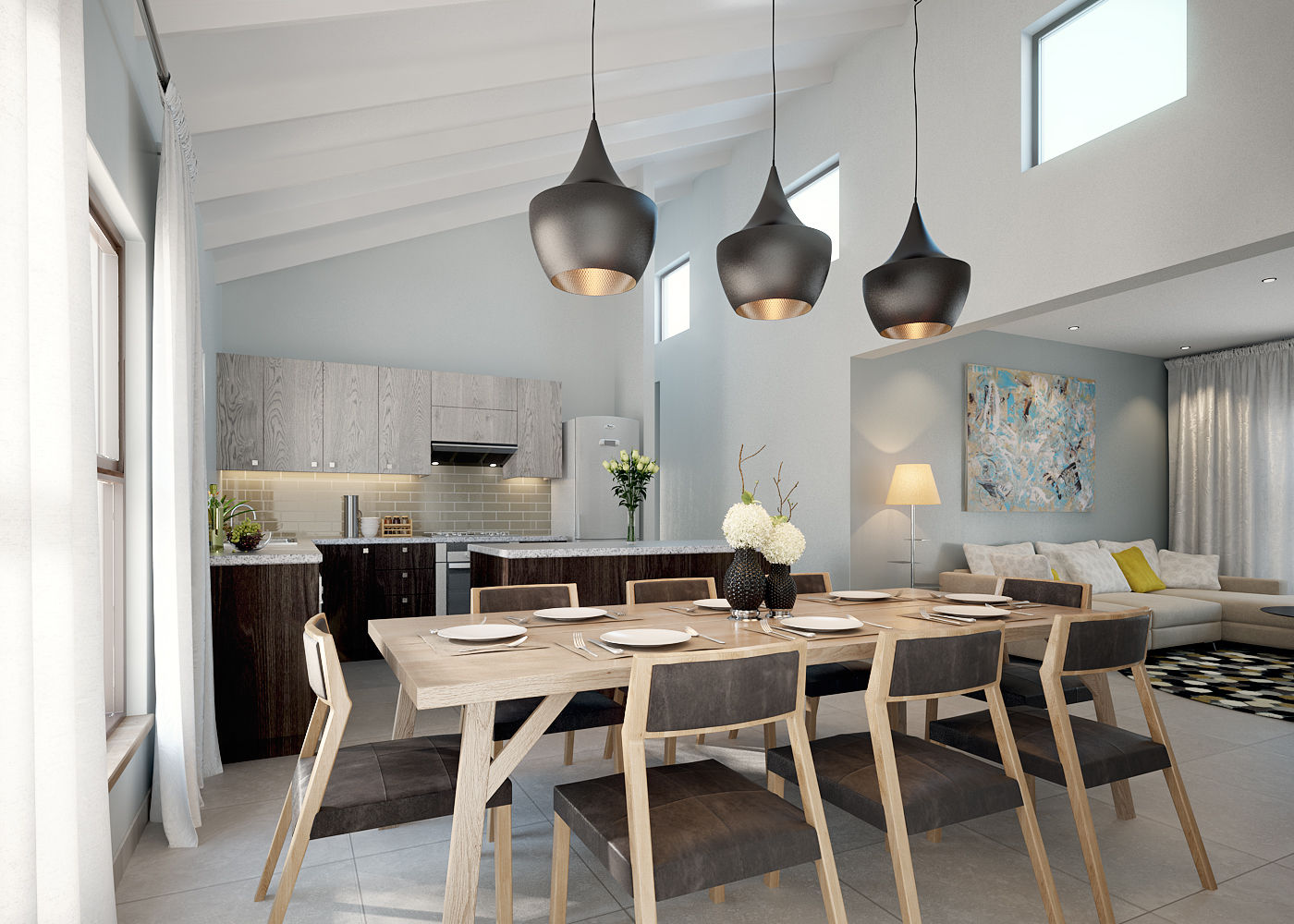 Residential Development, HEID Interior Design HEID Interior Design Minimalist dining room