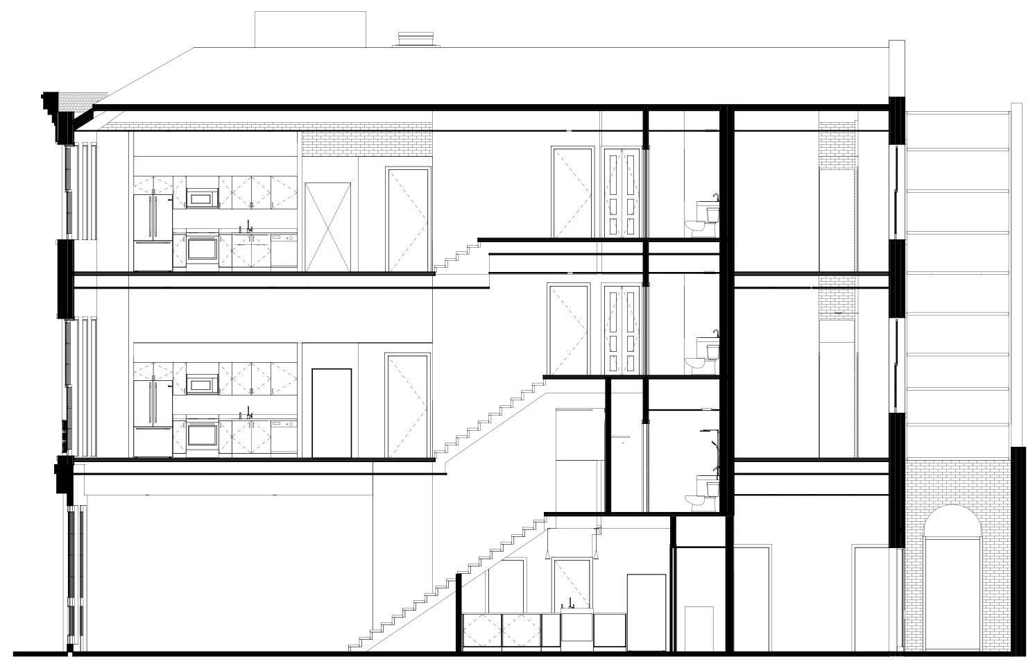 Natchez Street Mixed Use Structure, New Orleans, studioWTA studioWTA جدران