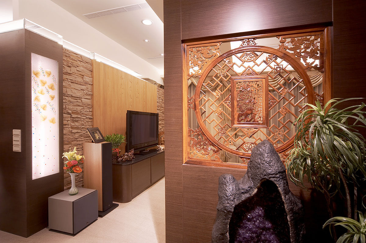 禪風內斂優雅 名昶室內設計 經典風格的走廊，走廊和樓梯