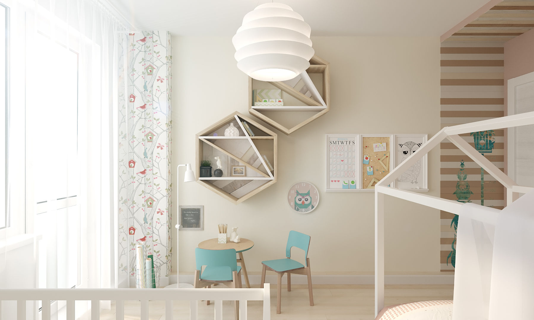 Детская комната для двух детей 10, 4 кв.м. , A R C H I T I Z M A R C H I T I Z M Habitaciones para niños de estilo escandinavo