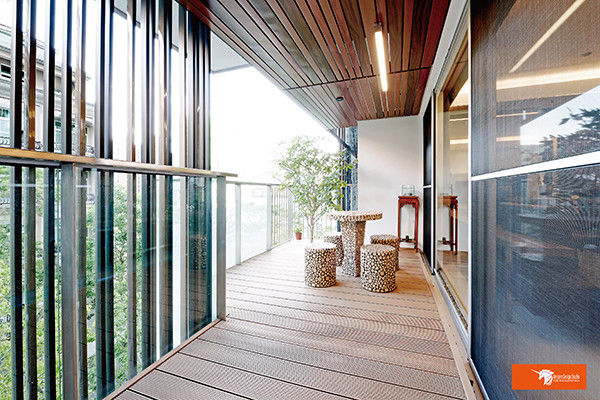璞玉－Salim's House, Unicorn Design Unicorn Design Eclectic style balcony, veranda & terrace