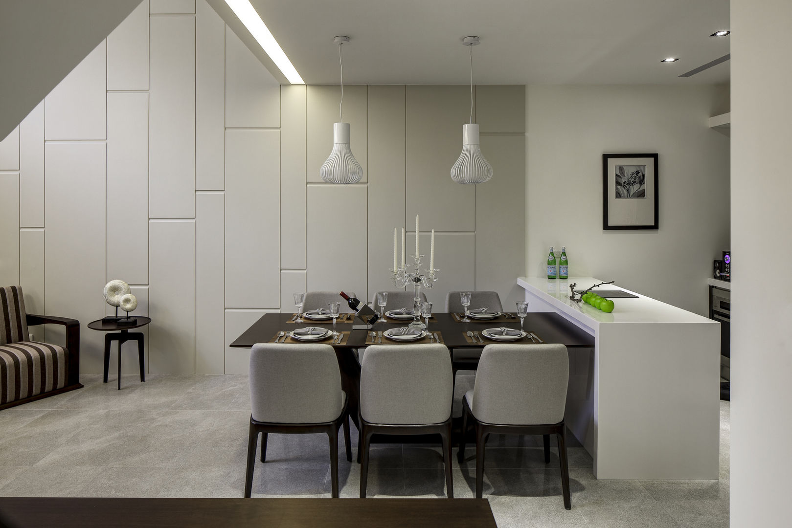 三代同堂度假別墅 大荷室內裝修設計工程有限公司 Modern dining room