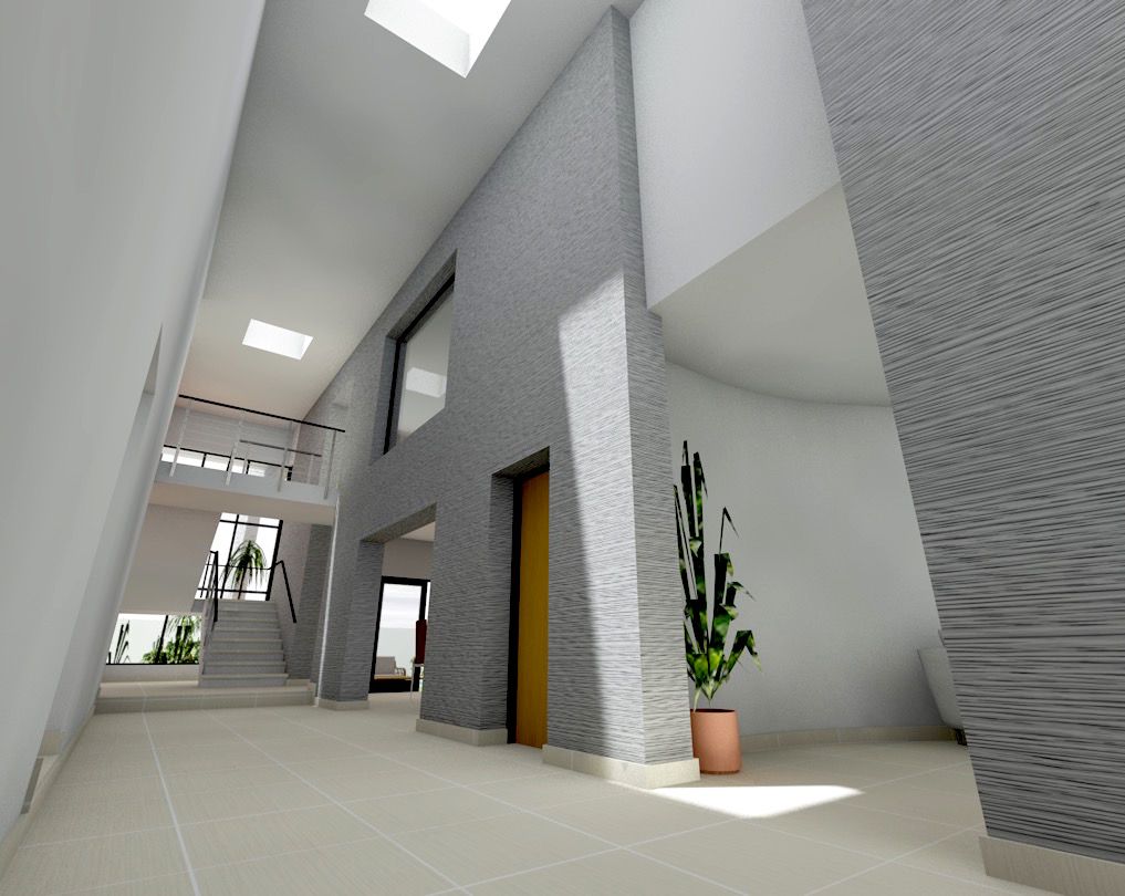 Flying Canopy House, Nzuza Architects Nzuza Architects Pasillos, vestíbulos y escaleras modernos
