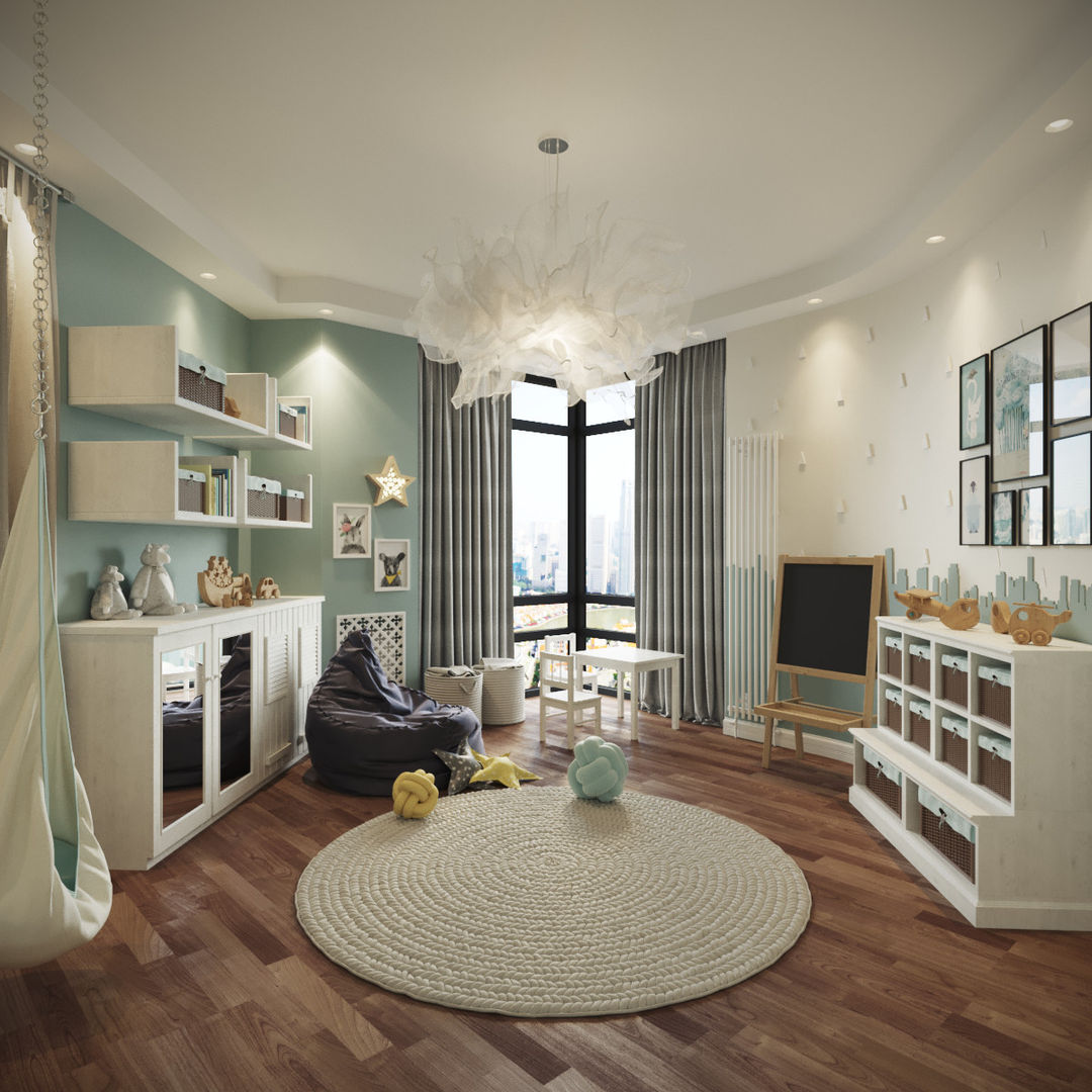 Весенний ветер, rudakova.ru rudakova.ru Habitaciones para niños de estilo escandinavo Aglomerado