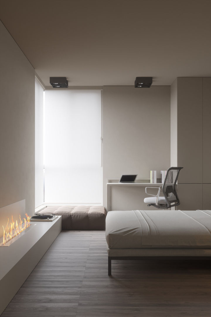 ДИЗАЙН ИНТЕРЬЕРА КВАРТИРЫ DV1H, IGOR SIROTOV ARCHITECTS IGOR SIROTOV ARCHITECTS Minimalist bedroom