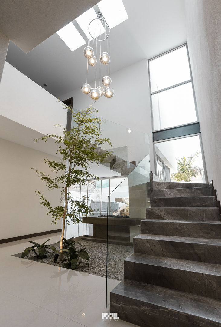 Virreyes 15, 2M Arquitectura 2M Arquitectura Modern corridor, hallway & stairs Marble