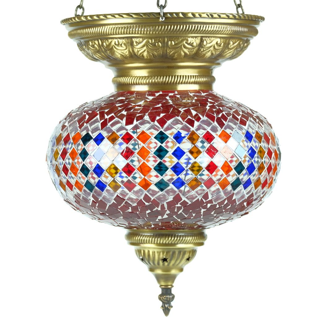 Lampes Orientales Turques en Mosaïque, KaravaneSerail KaravaneSerail Pasillos, vestíbulos y escaleras eclécticos Vidrio Iluminación
