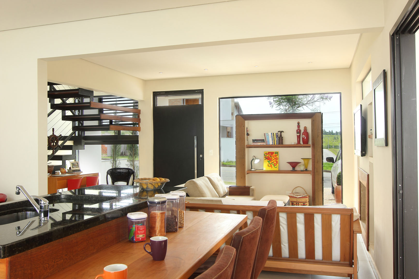 Casa AT, Taguá Arquitetura Taguá Arquitetura Modern Dining Room