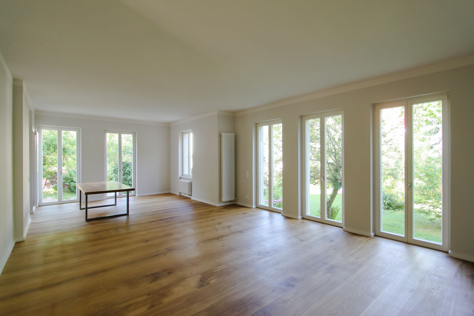 living area brandt+simon architekten Living room villa,Berlin,French door,restoration,modernization