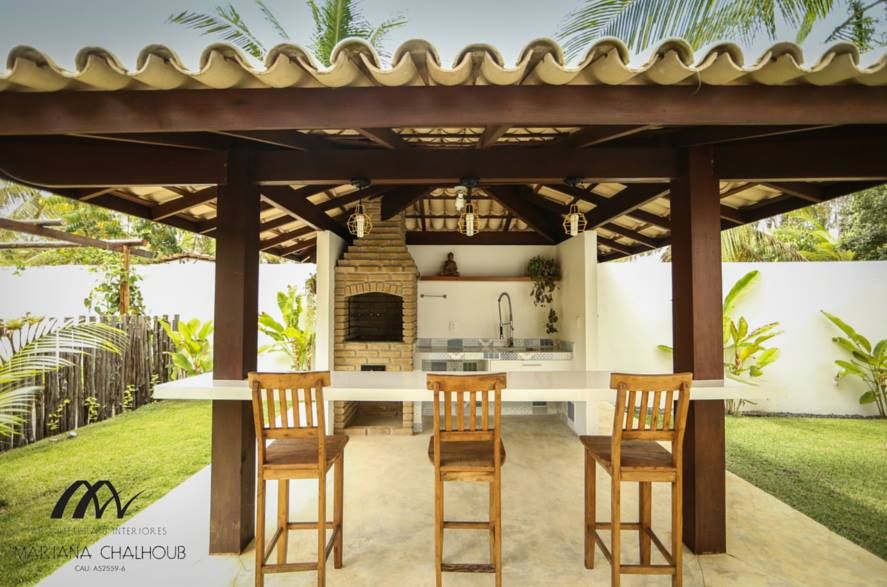 CASA DE PRAIA INDAIÁ, Mariana Chalhoub Mariana Chalhoub Rustic style kitchen