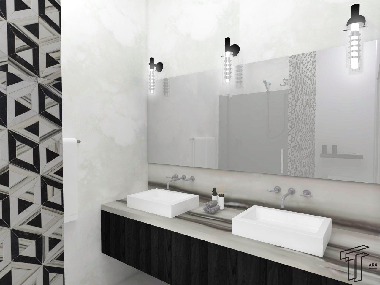 CO, TAMEN arquitectura TAMEN arquitectura Ванная комната в стиле модерн