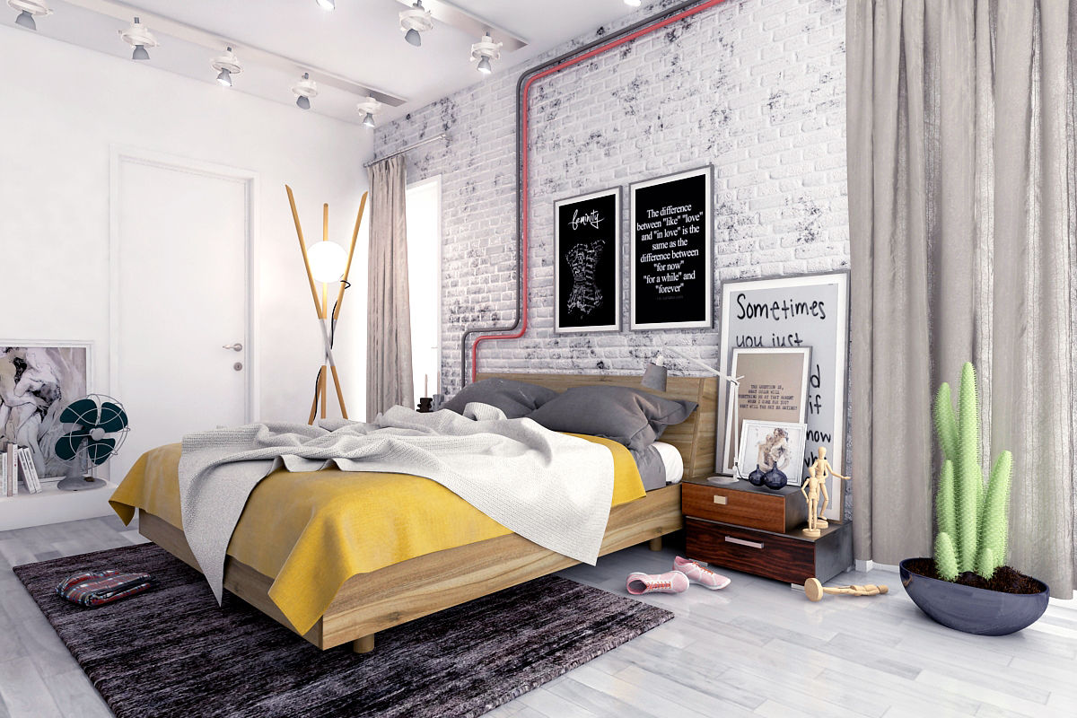 homify Industrial style bedroom