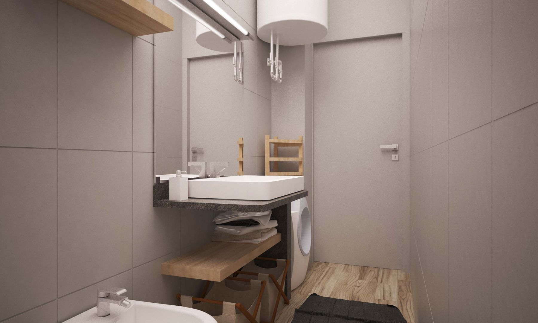 CORSO TORTONA, LAB16 architettura&design LAB16 architettura&design Industrial style bathroom