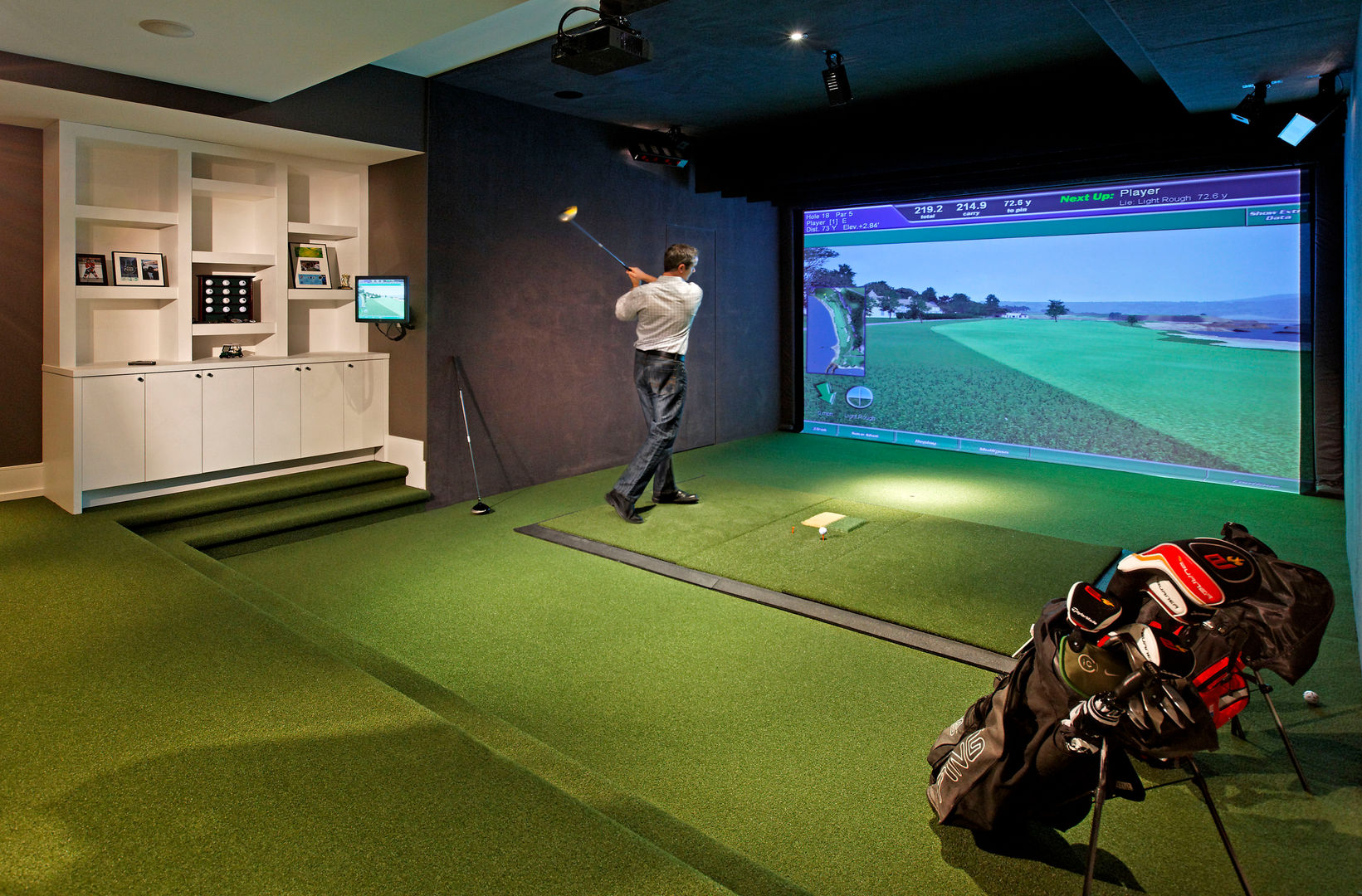 Golf Room Douglas Design Studio Modern media room