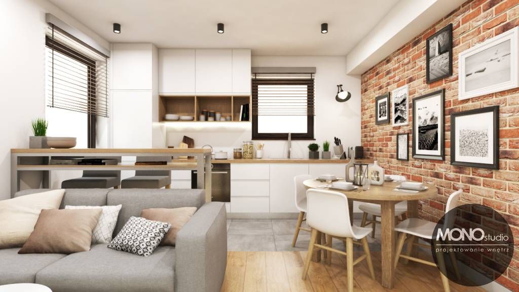 Jasne, ciepłe mieszkanie w nowoczesnym stylu, MONOstudio MONOstudio Modern kitchen