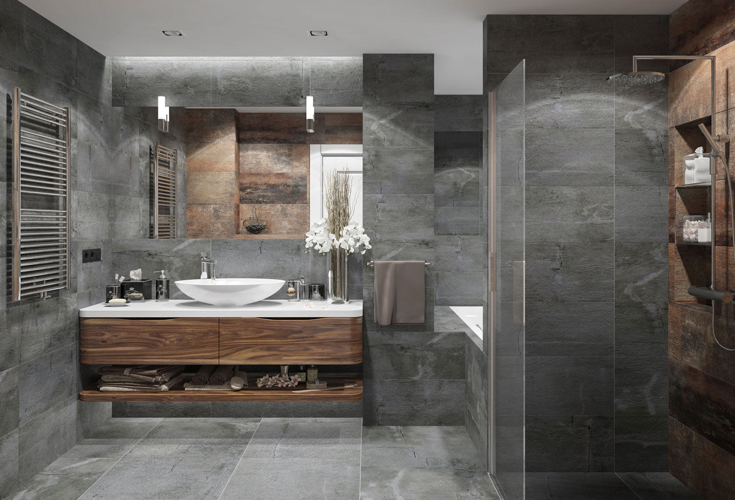 homify Salle de bain scandinave