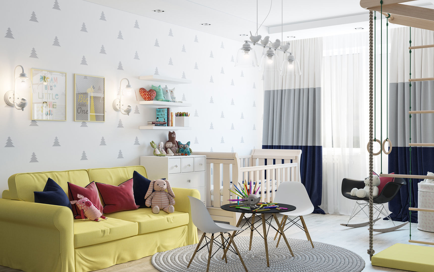 homify Scandinavian style nursery/kids room