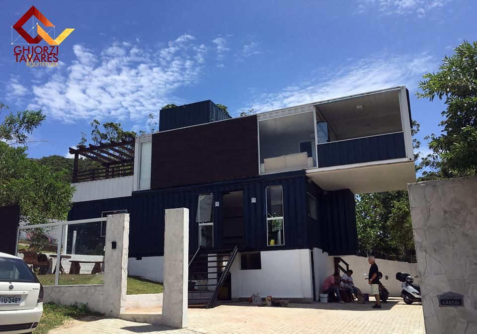 Casa Container R+G | Campeche, Florianópolis (SC), GhiorziTavares Arquitetura GhiorziTavares Arquitetura Minimalist houses Iron/Steel