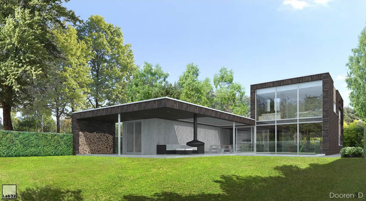 Landrover huis, Lab32 architecten Lab32 architecten Casas modernas: Ideas, diseños y decoración