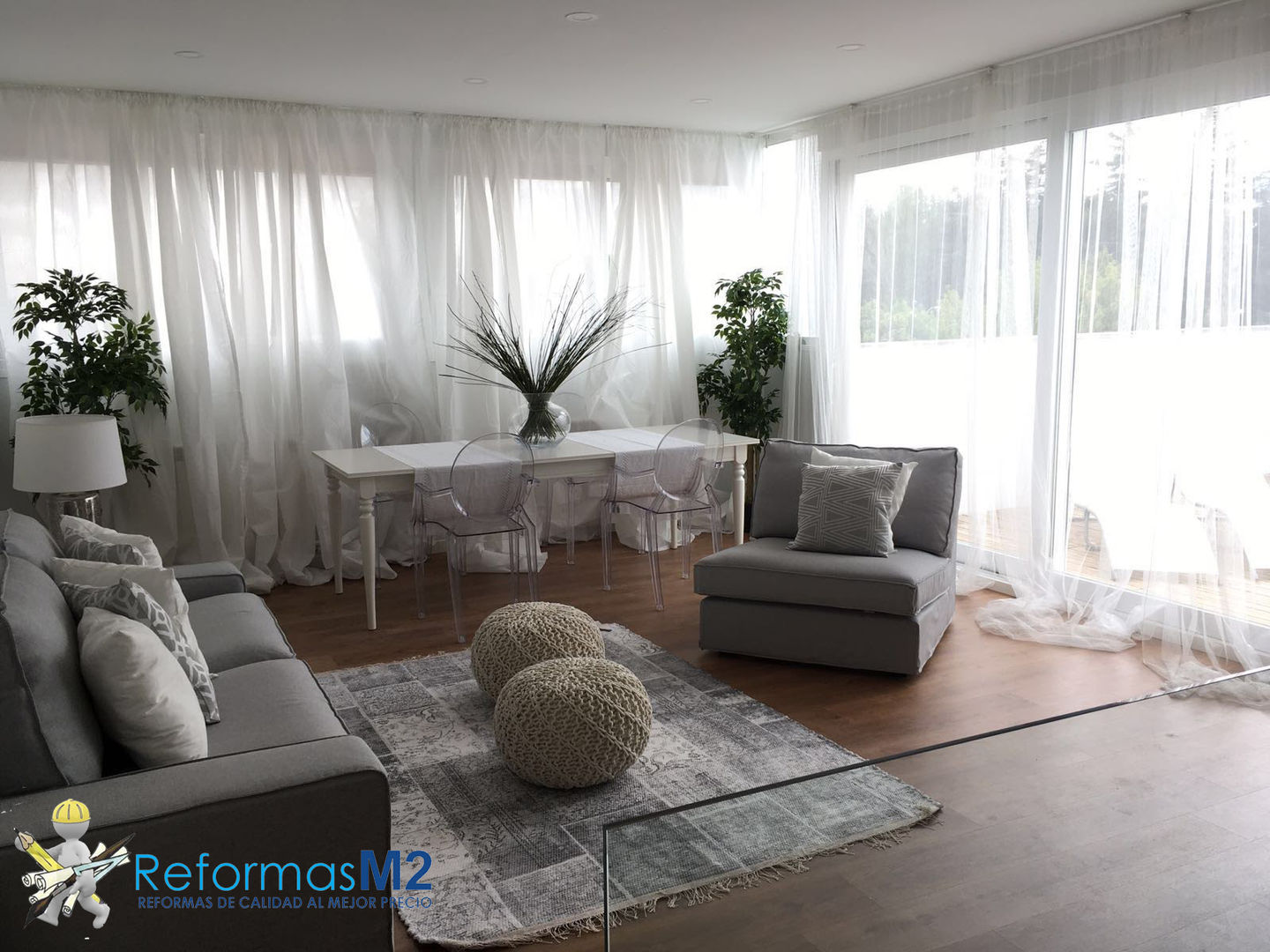 Reforma de vivienda en Madrid, ReformasM2 ReformasM2 Modern living room