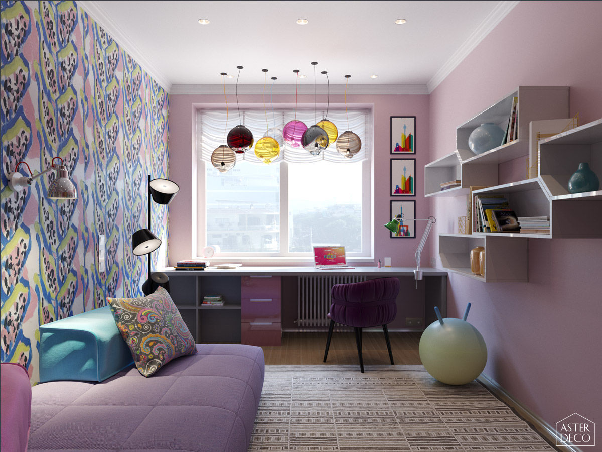 Квартира в стиле 60-х, ASTER DECO ASTER DECO Dormitorios infantiles de estilo ecléctico