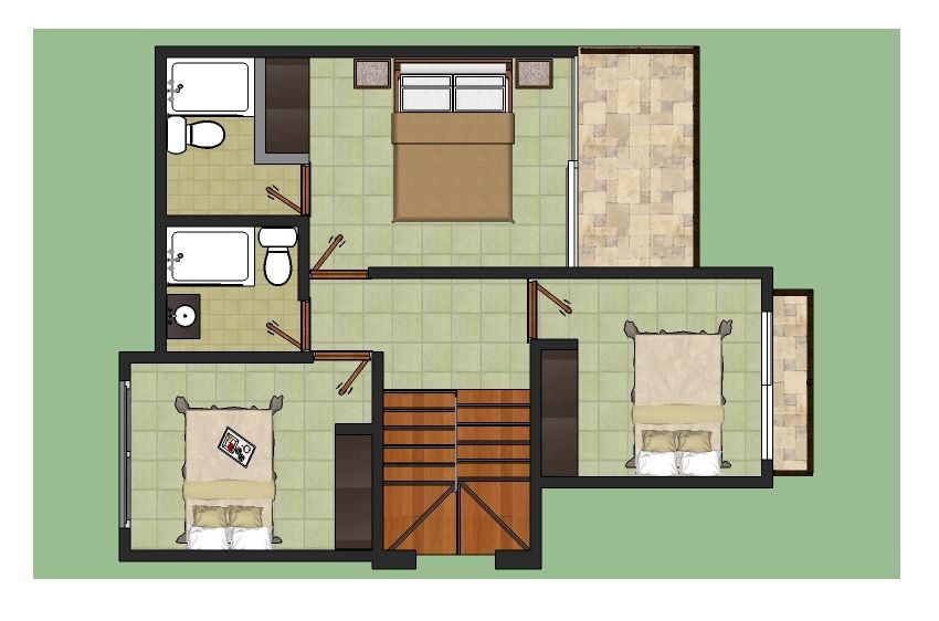 Conjunto Campestre ENTRECAÑOS, ARQUITECTO JUAN ANDRES GUTIERREZ PEREZ ARQUITECTO JUAN ANDRES GUTIERREZ PEREZ ラスティックな 家