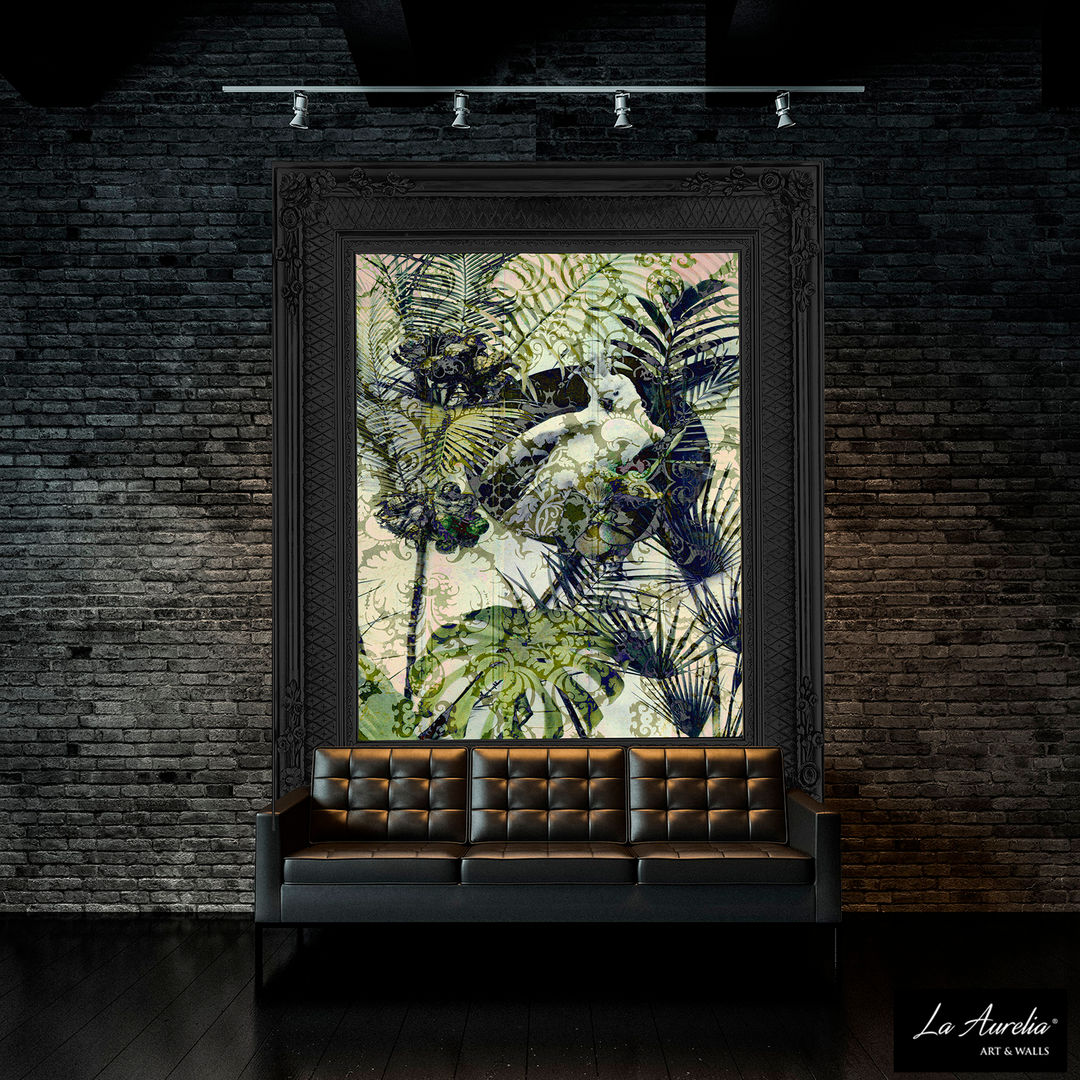 Exotic -Variation Framed- Wallpaper La Aurelia Paredes e pisos industriais Papel de parede
