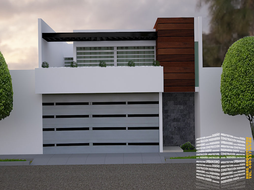 FACHADA CON BALCON homify Casas minimalistas