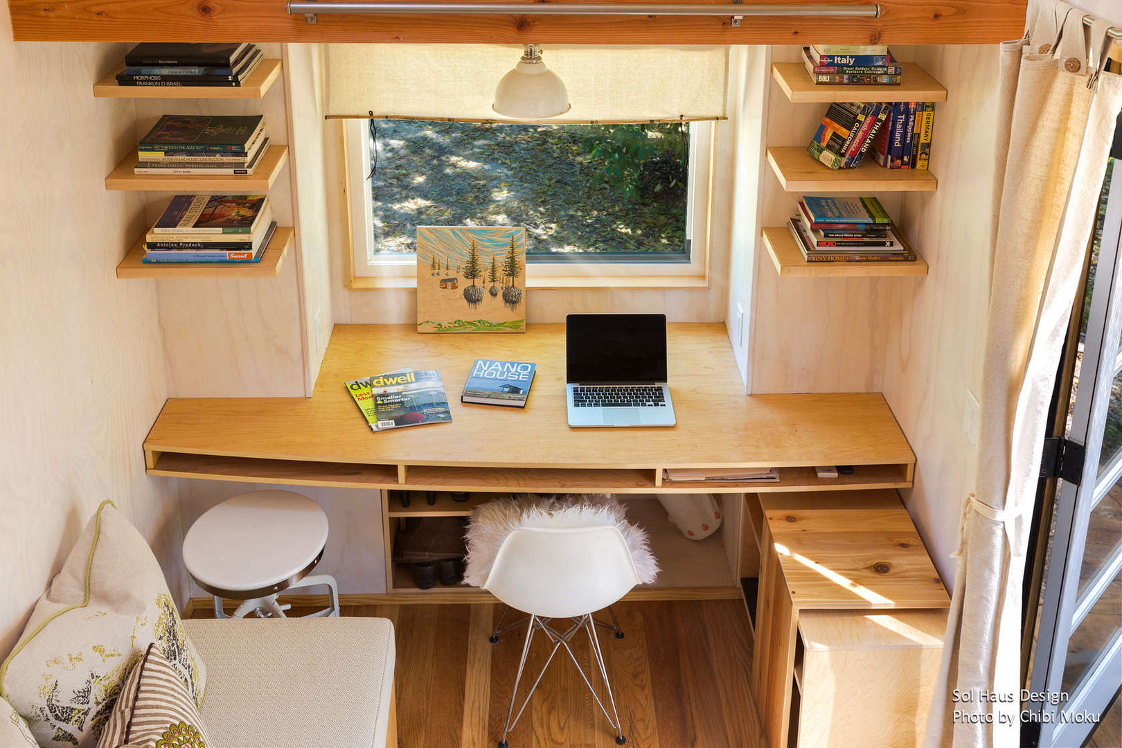 Sol Haus Design | Vina's Tiny House | Ojai, CA, Chibi Moku Architectural Films Chibi Moku Architectural Films Bureau minimaliste Bois d'ingénierie Transparent