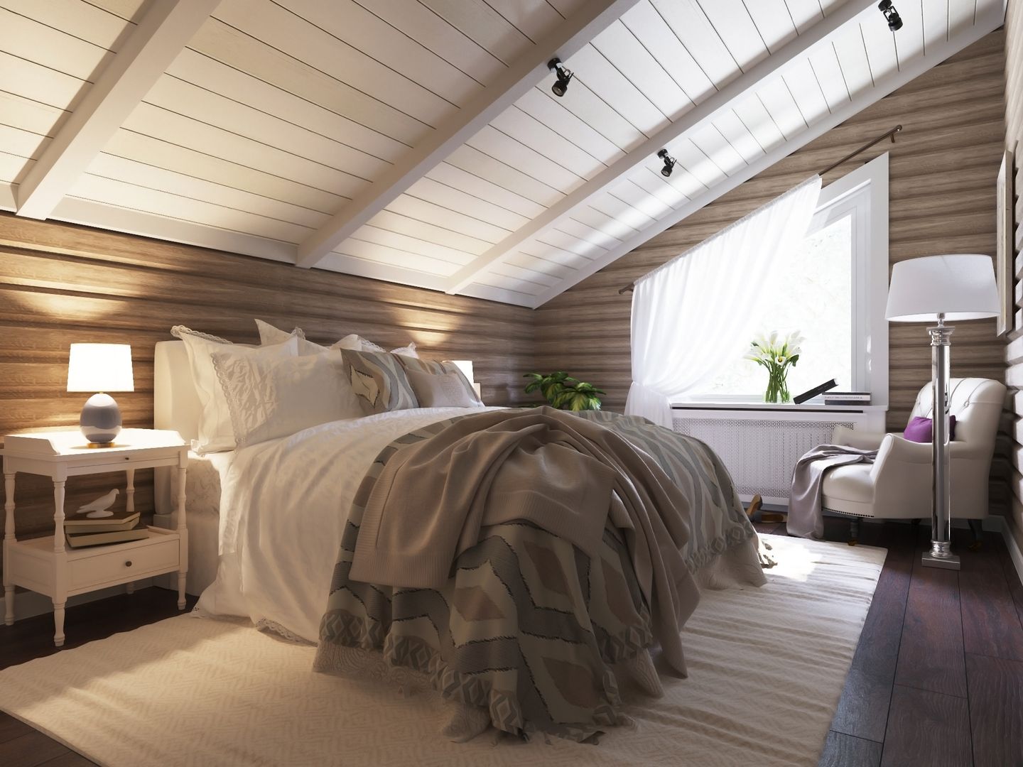 homify Country style bedroom Wood Wood effect