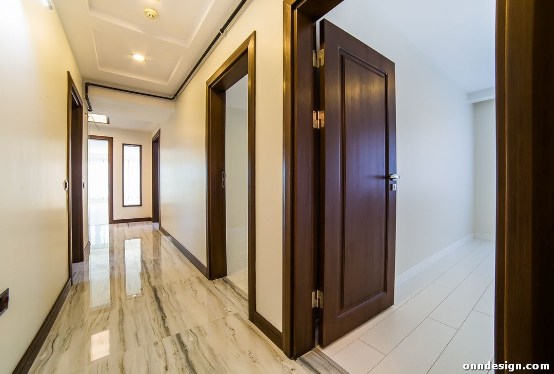 Özer Residence, Onn Design Onn Design Minimalist corridor, hallway & stairs Granite