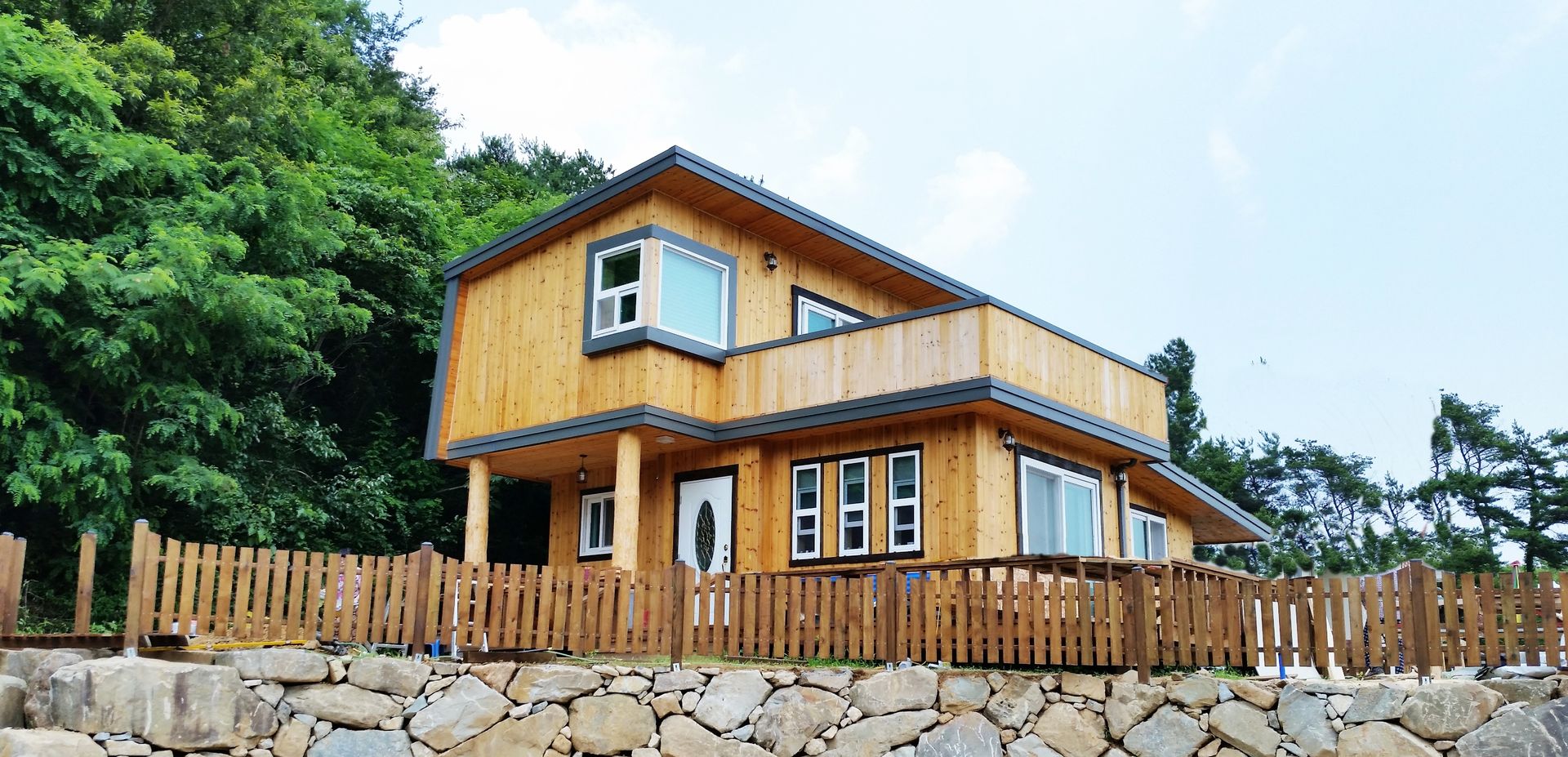 Wood House With Roof