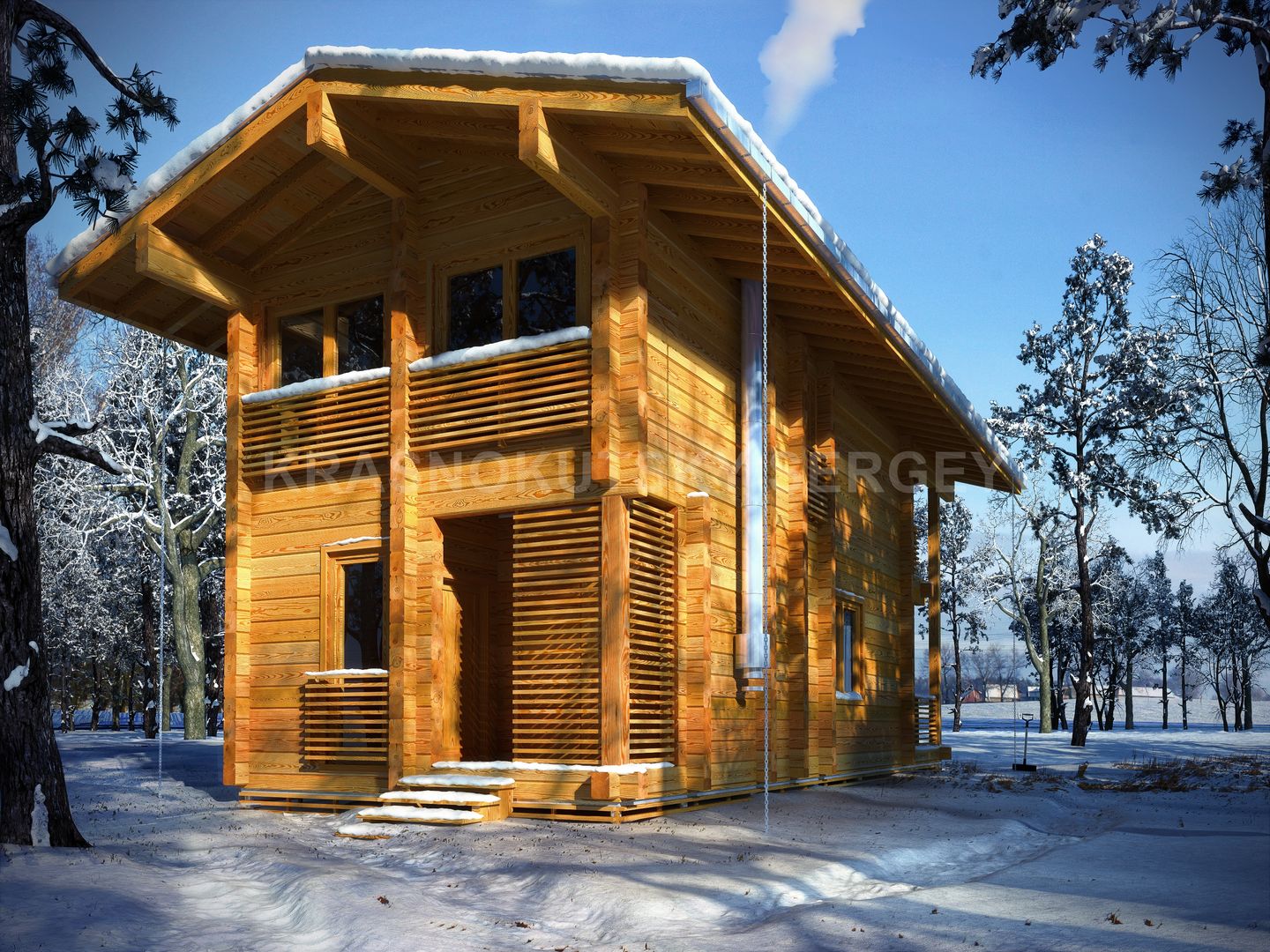 ДЕРЕВЯННЫЙ ДОМ SMALL CHALET-80, project-ks project-ks