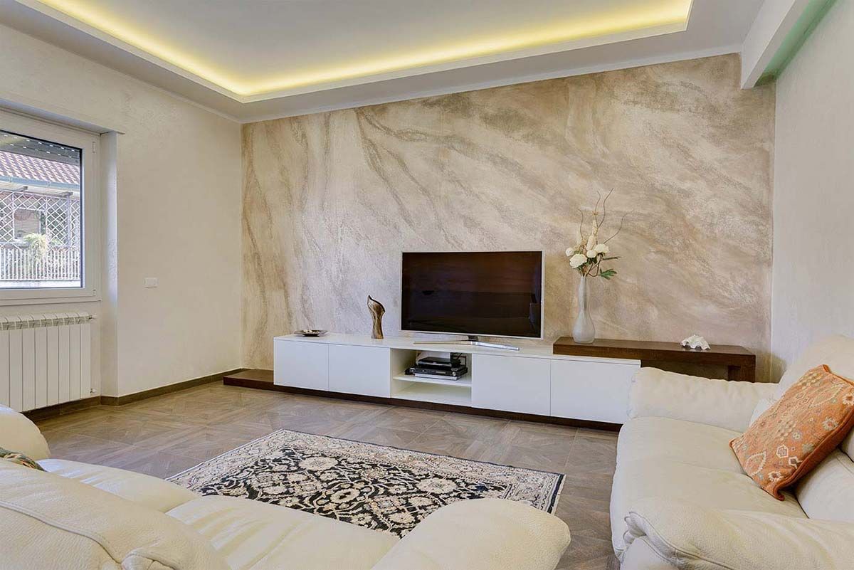 Ristrutturazione appartamento Roma, Prenestino, Facile Ristrutturare Facile Ristrutturare Moderne Wohnzimmer