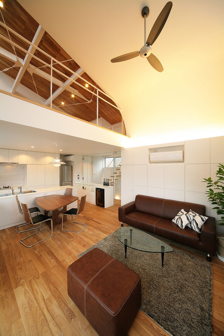 haus-kuro, 一級建築士事務所haus 一級建築士事務所haus Living room Wood Wood effect