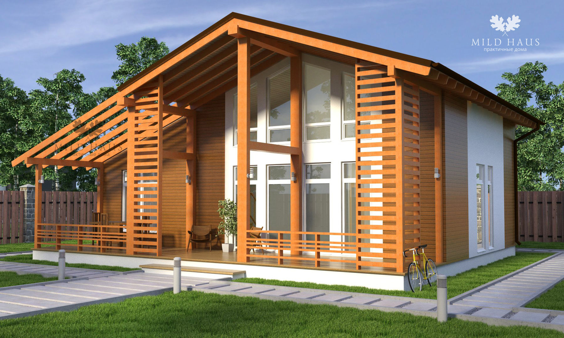 "Росы" - дома с русской душой...., Mild Haus Mild Haus Casas escandinavas Madera maciza Multicolor