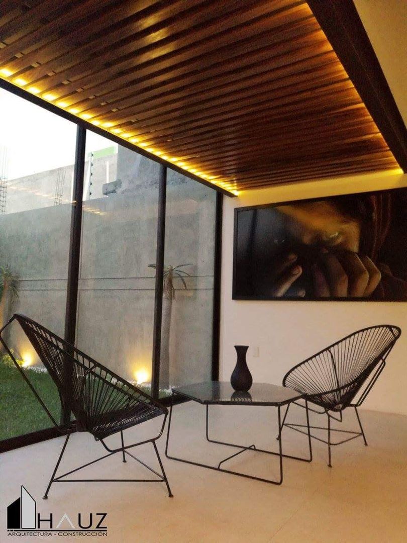 CASA LF, HAUZ-ARQ HAUZ-ARQ Balcon, Veranda & Terrasse modernes