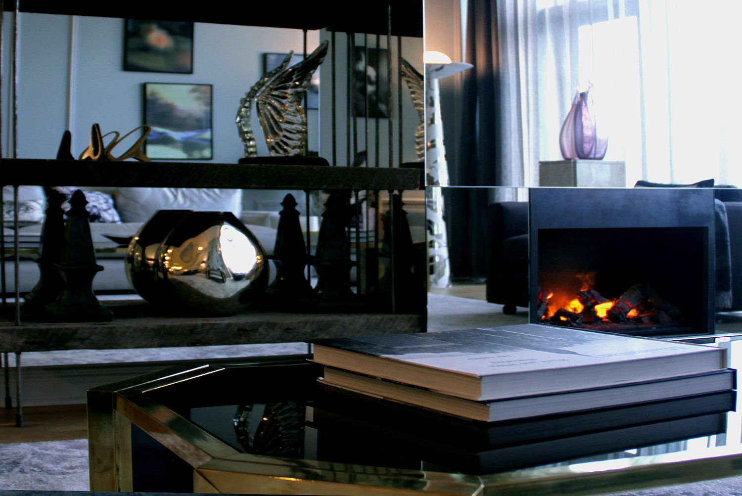 Living Room - The Pearl Joe Ginsberg Design Modern living room