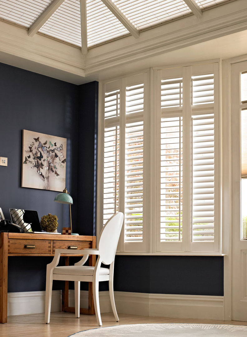 Conservatory Shutters homify Jardines de invierno de estilo moderno vinyl,shutters,conservatory,conservatory shutter,vinyl shutters,PVCu shutters,PVCu,PVC shutters,uk,white,white shuttters