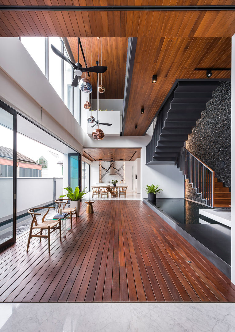 Courtyard House, ming architects ming architects ห้องนั่งเล่น