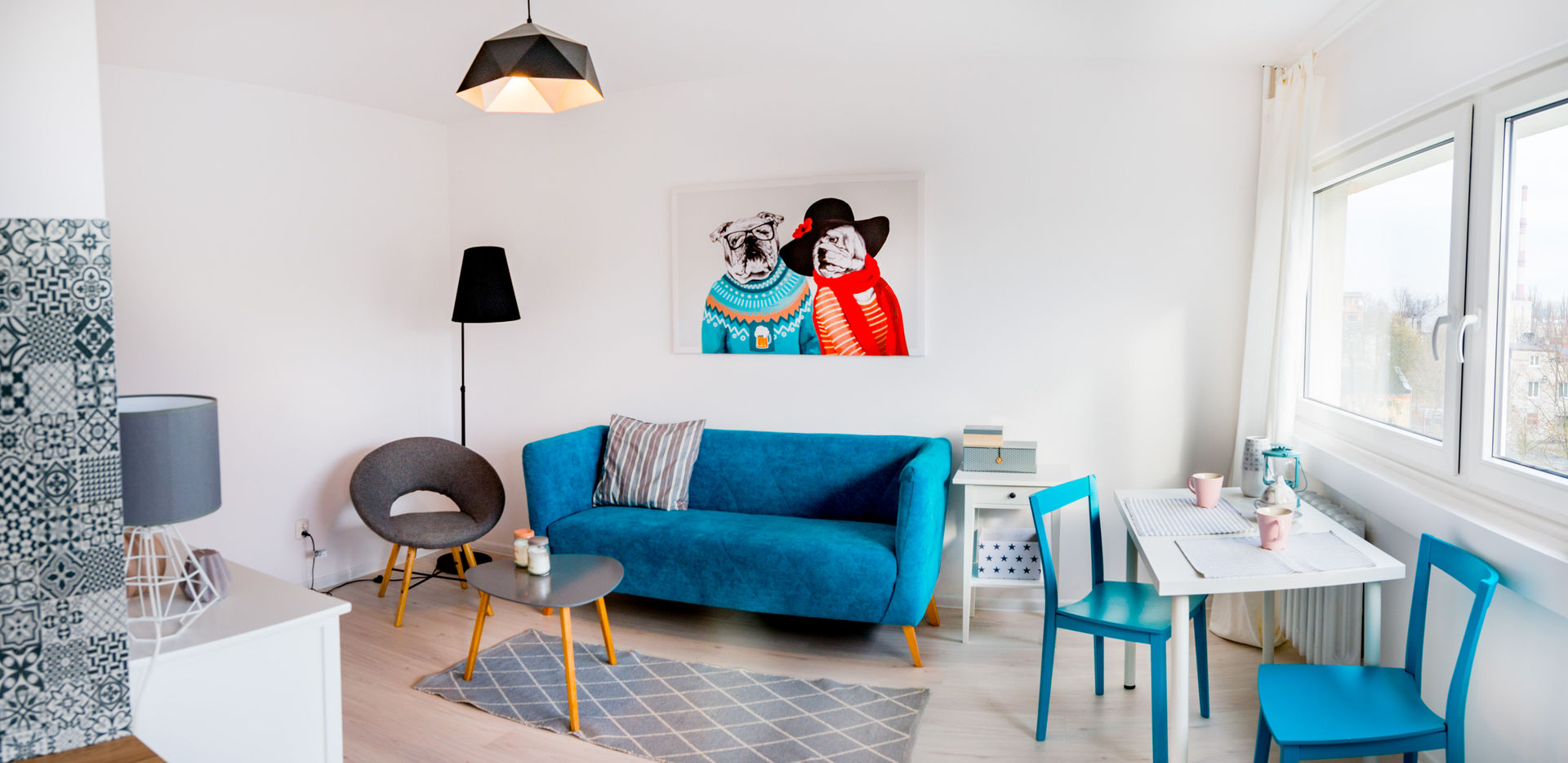 Małe mieszkanie w stylu nowoczesnym, Pasja Do Wnętrz Pasja Do Wnętrz Modern living room