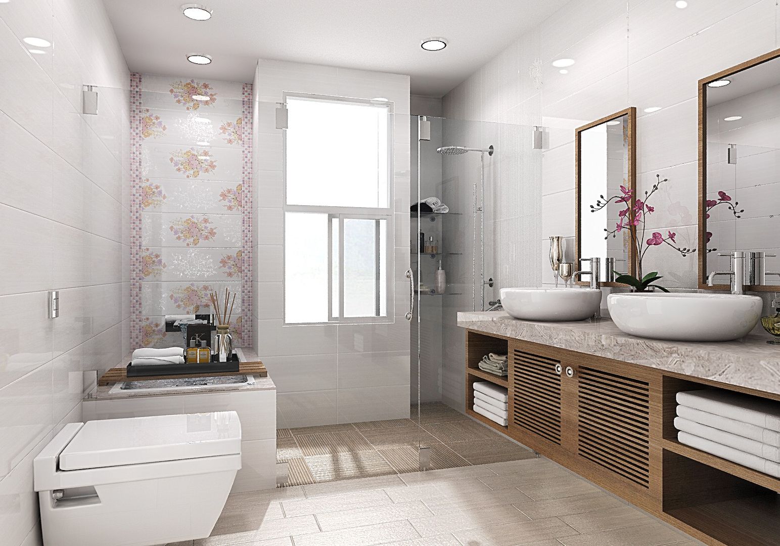 homify Baños rurales Azulejos