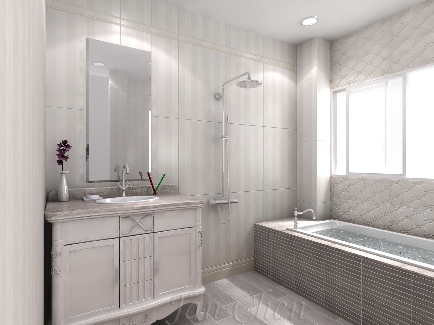 homify Baños rurales Azulejos