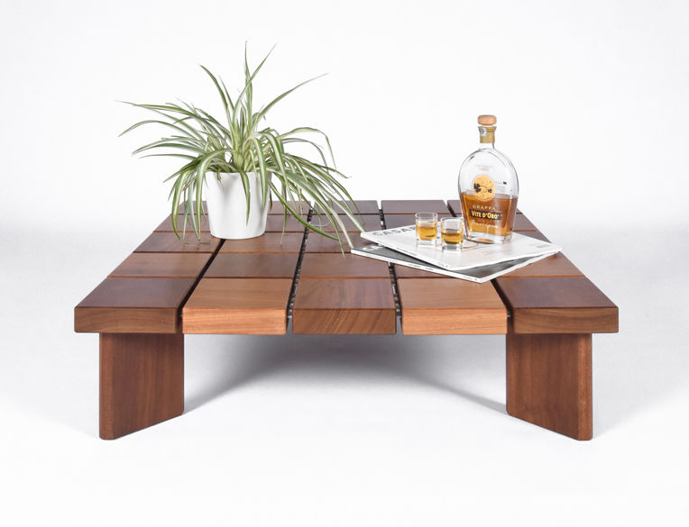 Tavolino da Caffè Basso in Legno Massello di Iroko /Coffee table / Mid century coffee table solid wood /, Ebanisteria Cavallaro Ebanisteria Cavallaro غرفة المعيشة خشب نقي Multicolored