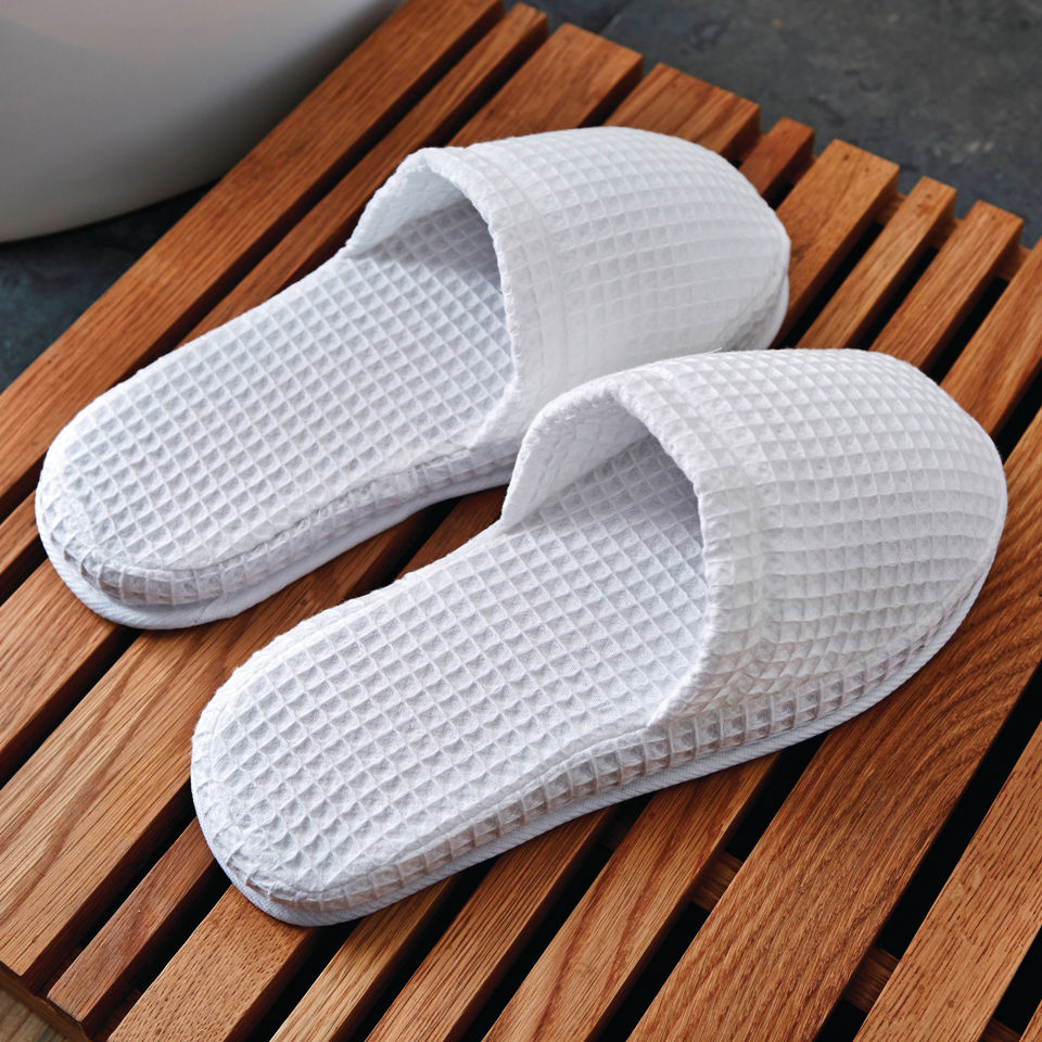 LUXURY WAFFLE WEAVE SLIPPERS King of Cotton حمام قطن Red bathroom,slippers,luxury,quality,products,cotton,Textiles & accessories