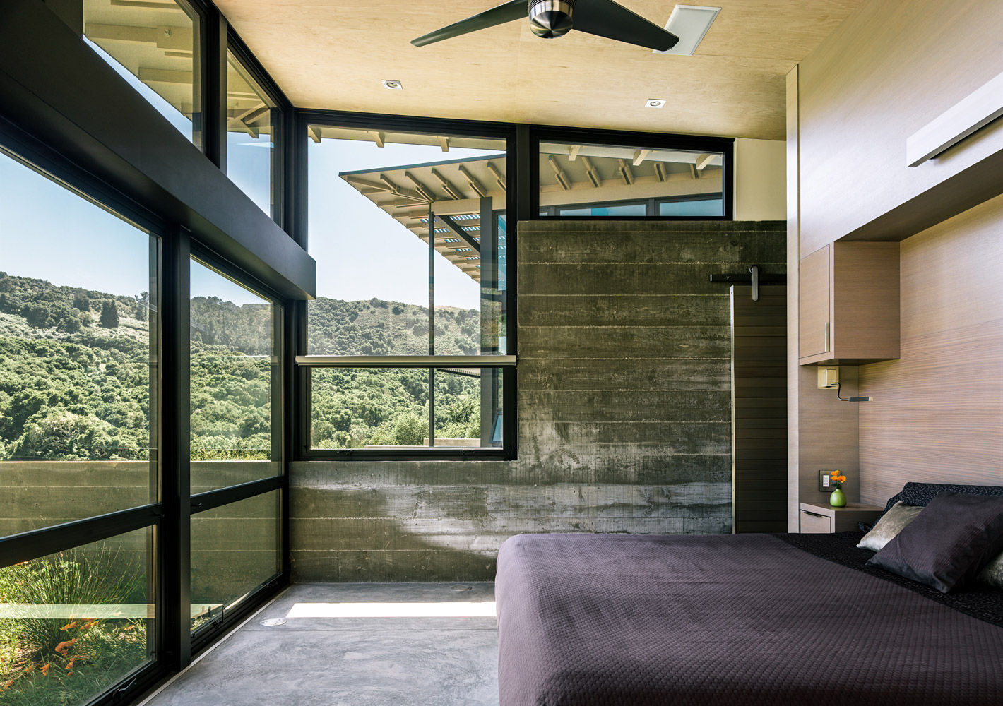 Butterfly House, Feldman Architecture Feldman Architecture Modern Bedroom Concrete