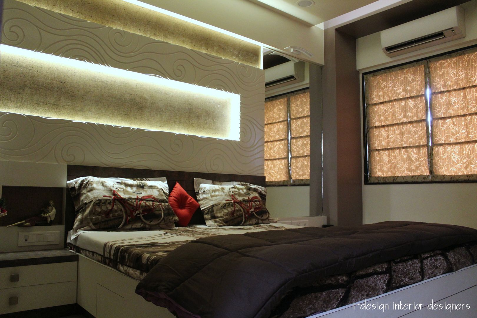 3bhk, I - design interior designer's I - design interior designer's Cuartos de estilo moderno Contrachapado