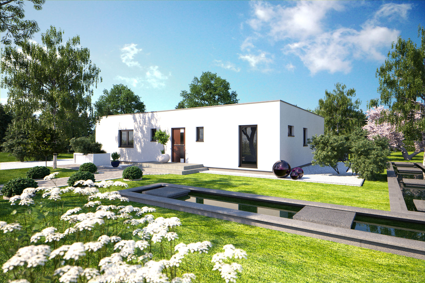 One 136 Eingangsansicht Bärenhaus GmbH - das fertige Haus Moderne Häuser