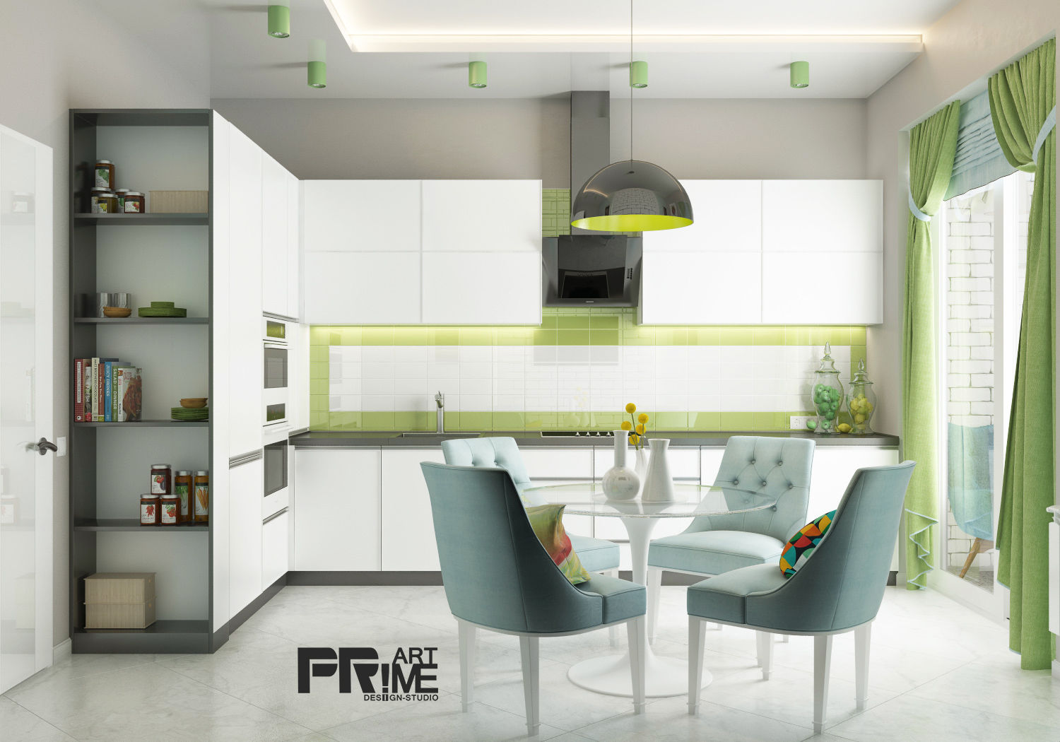 Из двухкомнатной квартиры сделали трехкомнатную и кабинет-гостевая!, "PRimeART" 'PRimeART' Kitchen